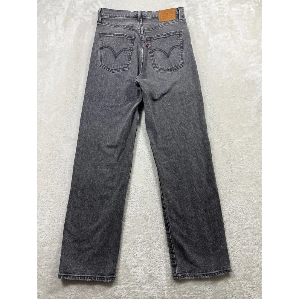 Levi's Womens Ribcage Straight Ankle Grey Denim Jeans 27 Meas: 27x28